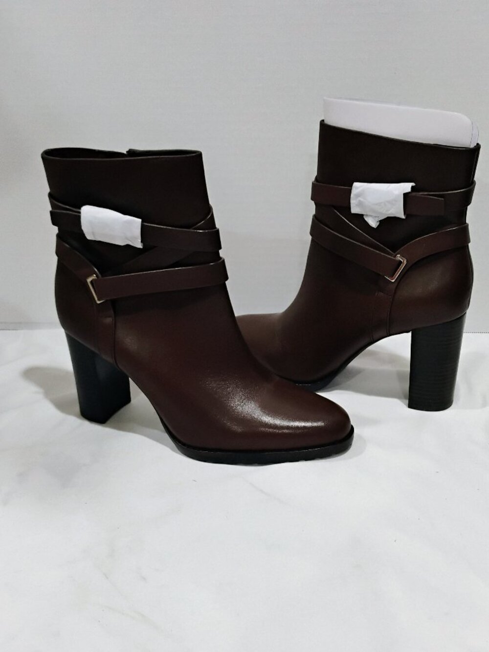 New Lauren Ralph Lauren Women's Collins Dress Booties Brown Size 10B
